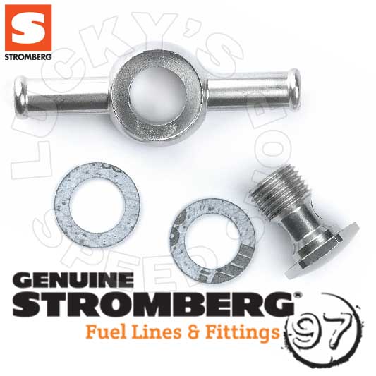 Stromberg Banjo Fitting - Double End - Polished - 9083K-P