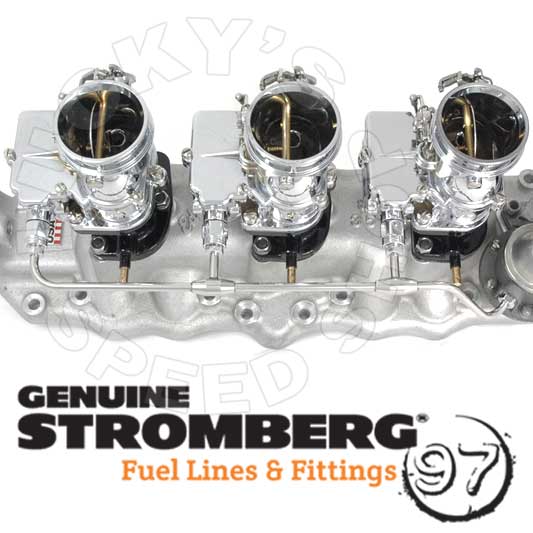 Stromberg Polished Fuel Line 3x2 - Flathead Ford & 11A Pump 9145-11A-P