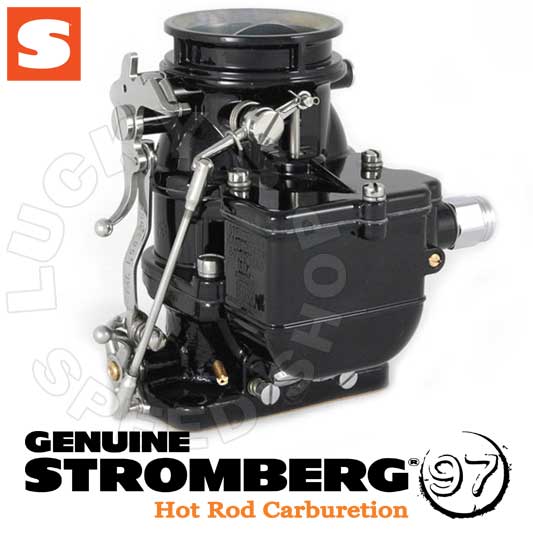 Stromberg 97 Carburetor - Black Finish - Vacuum Port