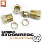 Stromberg Ford Nut Compression Fittings for your Stromberg carbs with 5/16"" hard line using BIG97 S-jets