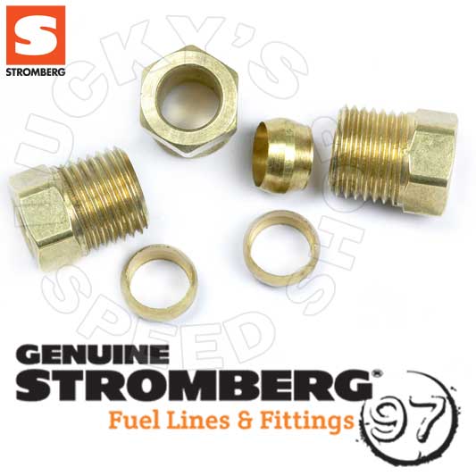 Stromberg Ford Nut Compression Fittings 5/16" line x 3 - 9081K-BIG