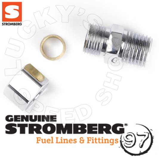 Stromberg 1/4 NPT to 5/16 NPT Hard Line Adapter Chrome (1) - 9180K-C